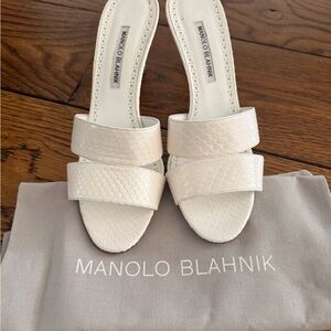 Manolo Blahnik 70mm Iacopo Snake Sandals